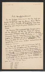k.k. naturhistorisches Hofmuseum, Intendanzakten 1885-1896 (Hauer), Aktenzahl Z.582.a/1891, Seite 1